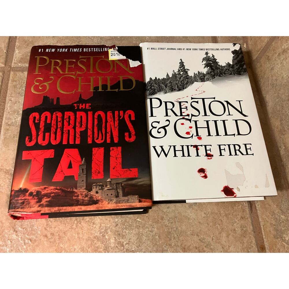 Preston & Child Books: Scorpion's‎ Tail WHITE FIRE Hardcover DustJackets